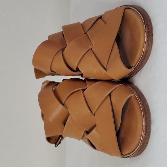 MADEWELL The Cindy Tan‎ Leather Sandal Heels Size 9 - Picture 7 of 12